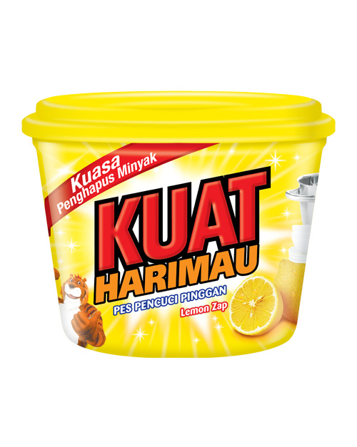 kuat harimau dish washing paste lemon 750g