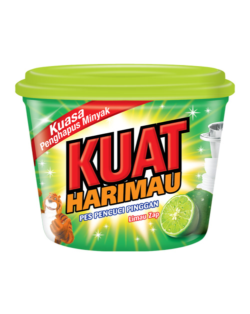 kuat harimau dish washing paste lime 750g