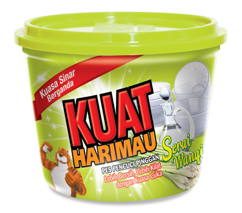 kuat harimau dish washing paste serai 750g